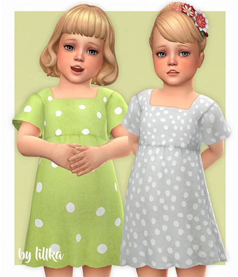 Aurora Dress For Toddler Girls Lillka On Patreon Toddler Cc Sims 4