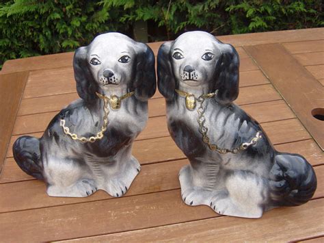 A Pair Of Victorian Ceramic Staffordshire Dogs Etsy Staffordshire