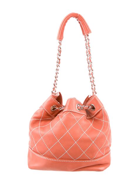Chanel Surpique Bucket Bag Handbags Cha91744 The Realreal