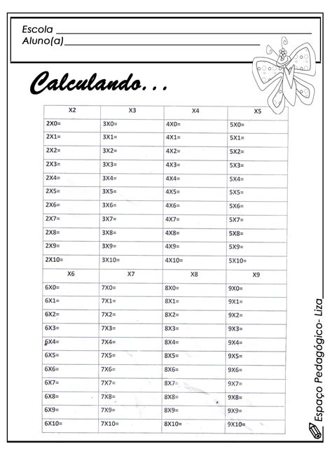 Atividades Tabuada Do 2 Para Imprimir