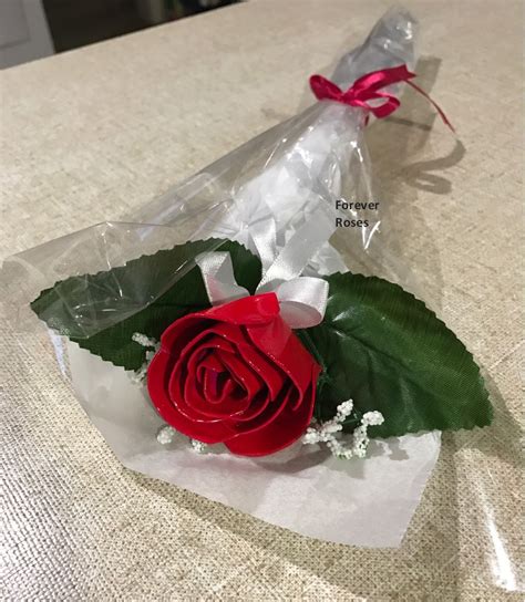 Single Red Rose Wrapped And Ready Crafts To Do Hobbies And Crafts