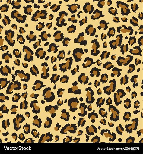 Seamless Leopard Texture Pattern Royalty Free Vector Image