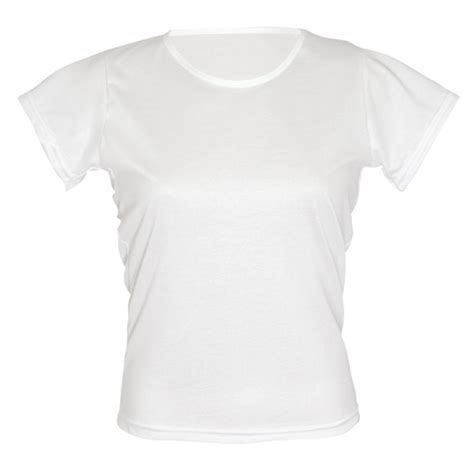 Camiseta Branca Baby Look 100 Poliester Para Sublimação