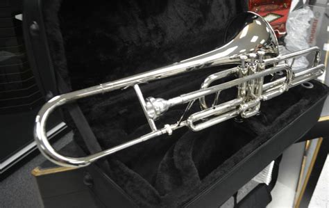 Eastar trombone tenor slide trombone bb tenor trombone b flat gold lacquer student trombone beginner with carrying bag hard case, mouthpiece. Schiller Compact Valve Trombone - Jim Laabs Music Store