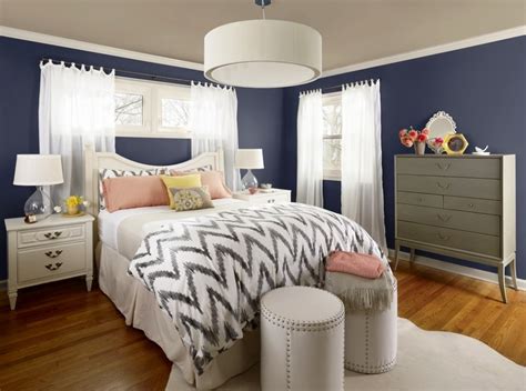 This finish feels fresh for a guest room. Calming Paint Colors for Bedroom - Amaza Design