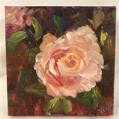Pink Rose Oil Painting Of Pink Rose Painting Ubicaciondepersonascdmx