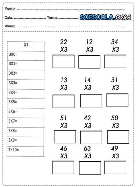 Atividades De Matemática 2° Série Para Imprimir — SÓ Escola