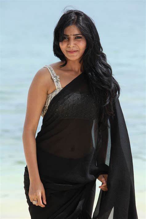 Samantha Ruth Prabhu Black Saree Photos From Movie Jabardasth