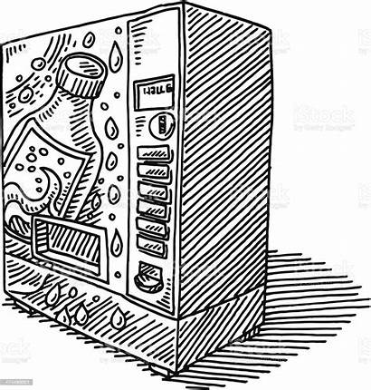 Vending Machine Drawing Soda Vector Illustration Illustrations
