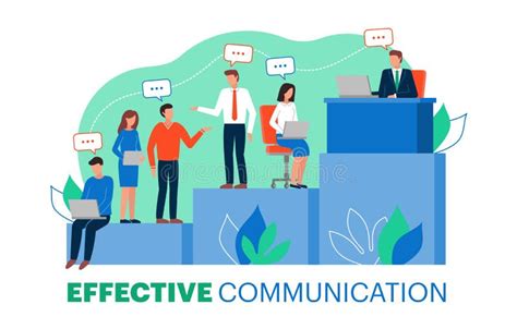 Vector Illustration Of Effective Communication Within A Team Stock