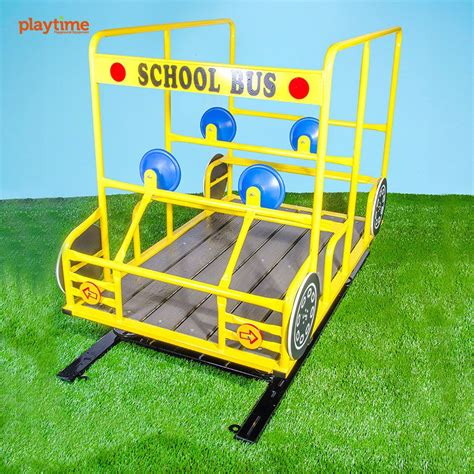4 Seat School Bus School Playground Equipment Playset Outdoor