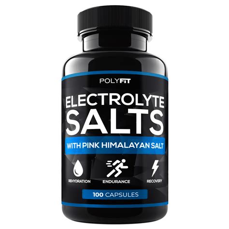 Electrolyte Salt Pills For Rapid Rehydration 100 Capsules Polyfit