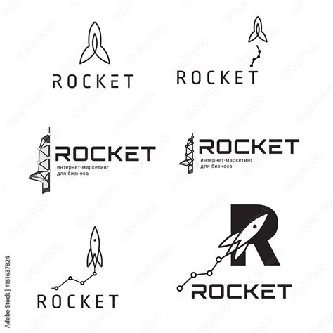 Vector Black Rocket Logo Stock Vector Adobe Stock