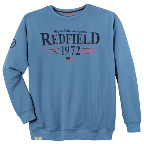 Redfield Übergrößen Logo Sweatshirt Hellblau Bigtex
