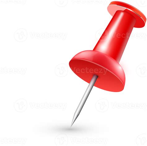 Glossy Red Push Pin 11421304 Png