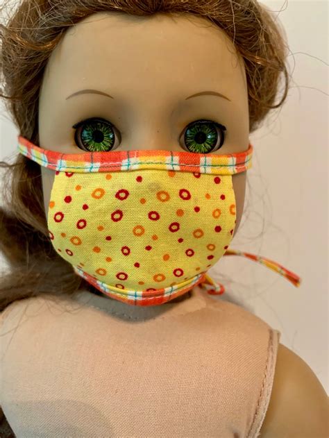 American Girl Doll Face Mask With Ties Doll Face Masks Face Etsy