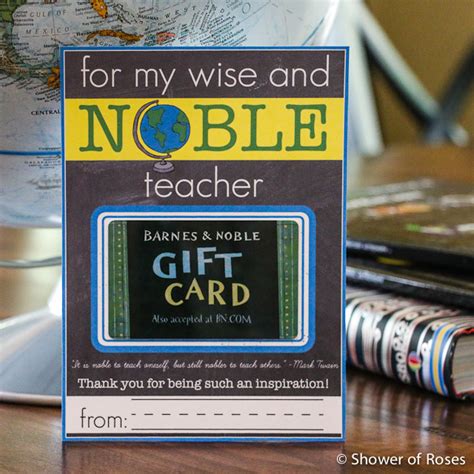 Use barnes and nobles gift card of kindle. Shower of Roses: Teacher Appreciation Gifts {with Free ...