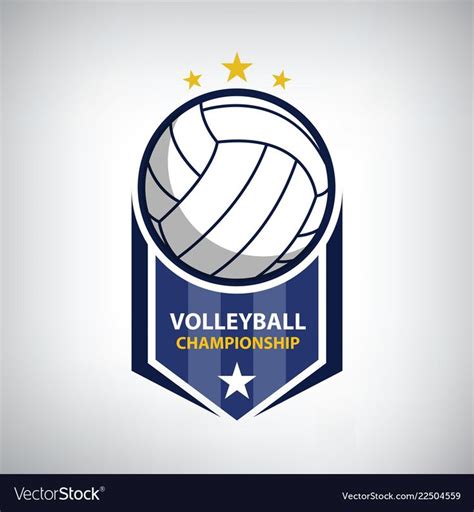 Volleyball championship logo. modern sport emblem. vector illustration