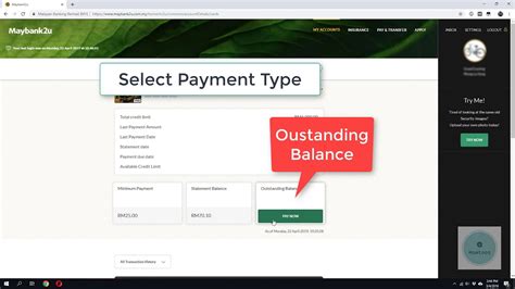 Select other bill payment menu. How to pay Maybank Credit Card online - YouTube