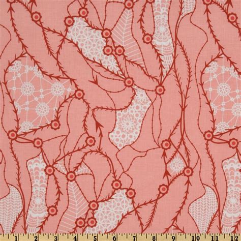 Anna Maria Horner Field Study Migratory Lace Tourmaline Pink Fabric