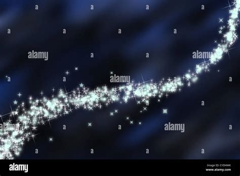 Starry Night Sky With Snowflakes And Stars Stock Photo Alamy