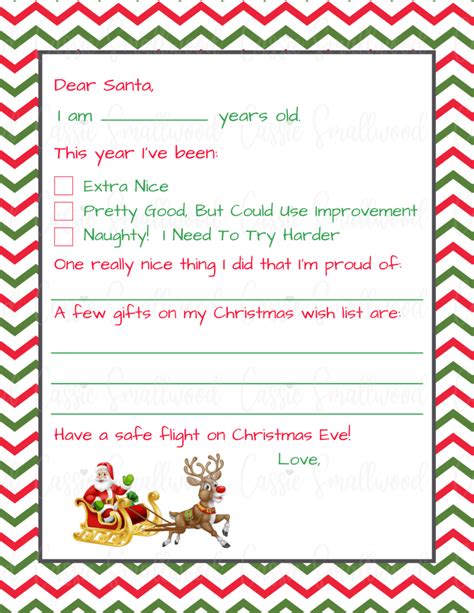 Free Printable Fill In Blank Letter From Santa Template They Ll Make