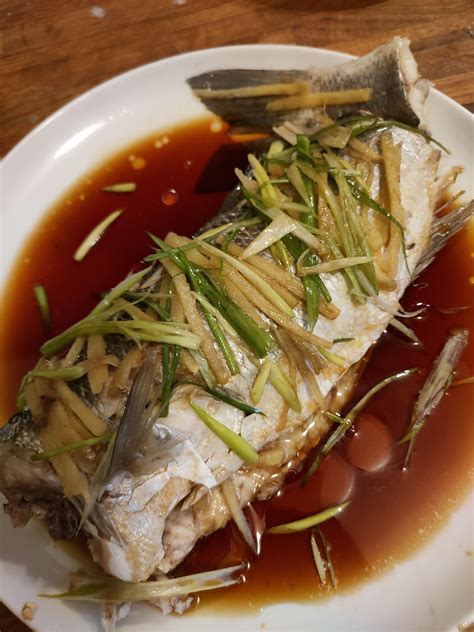 1st Attempt At Steamed Sea Bass Cantonese Style Went Not Too Bad R Asianeats