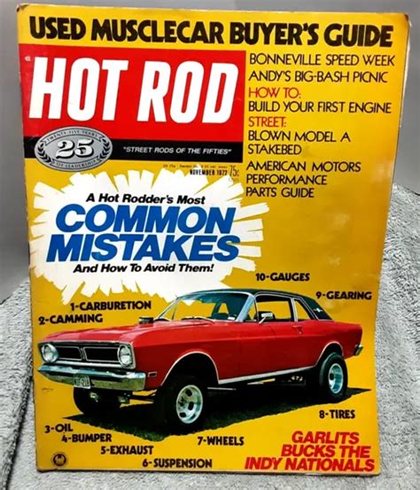 Hot Rod Magazine November 1972 Nhra Drag Racing Garlits 426 Hemi Bonneville Indy 6 99 Picclick