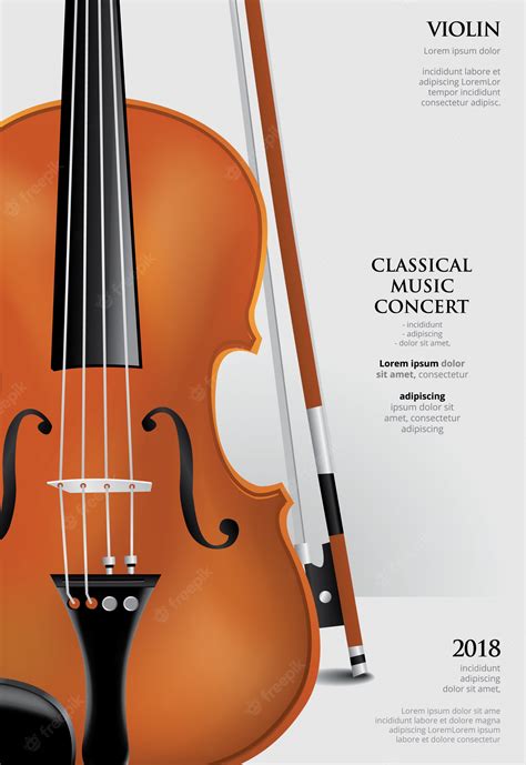 Premium Vector The Classical Music Concert Poster Template With Violin