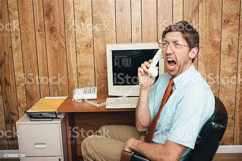 Angry Office Worker Of The Past Stock Photo Download Image Now