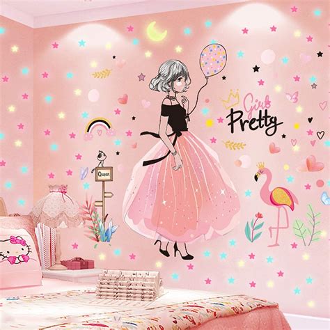 Sengter Pretty Girl Wall Sticker Removable Wall Decals Wall Murals Peel And Stick Wallpaper