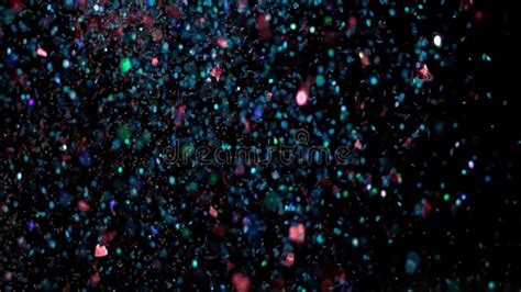 Realistic Glitter Exploding On Black Background Stock Image Image Of