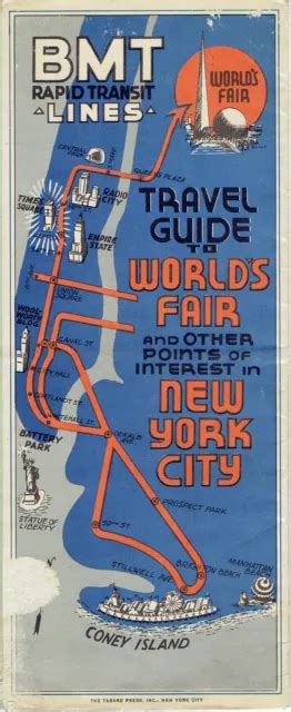 1939 Nyc Subway Map Bmt Rapid Transit Lines Travel Guide To Worlds