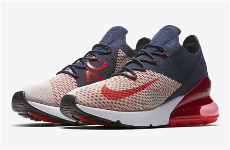 Nike Air Max 270 Flyknit Usa Navy Blue Red Orbit Ah6803 200 Sneaker