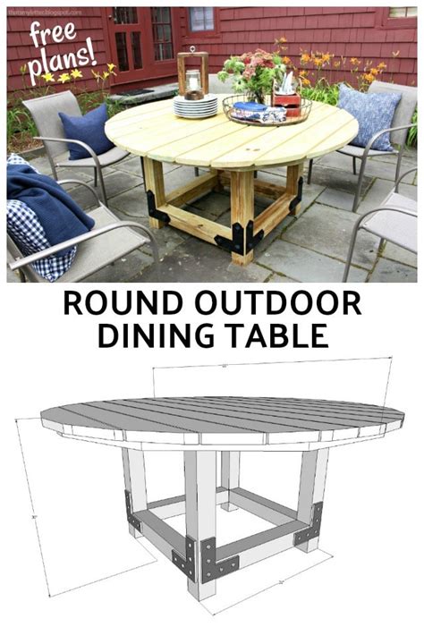 Diy Round Outdoor Dining Table With Outdoor Accents Jaime Costiglio