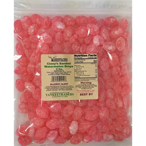 Claeys Sanded Watermelon Candy Drops 4 Lbs