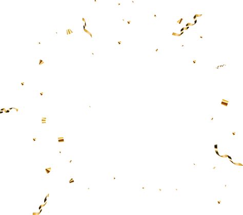 Golden Ribbon Party Confetti 11720987 Png