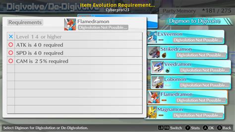 Item Evolution Requirement Remover Digimon Story Cyber Sleuth