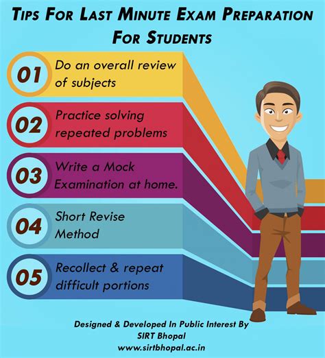 Tips For Last Minute Exam Preparation For Students Infographic In 2021