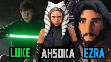 Ahsoka Tano Ezra Bridger Luke Skywalker Will Team Up In The Mando