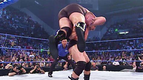 Brock Lesnar And Kurt Angle Vs A Train And Big Show Smackdown July 31