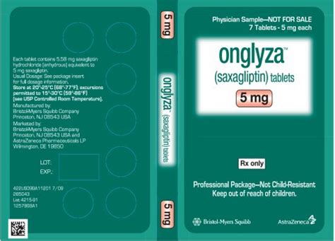 Onglyza should not be used for the treatment of type 1 diabetes mellitus or diabetic ketoacidosis, as it would not be effective in these. Onglyza - patient information, description, dosage and ...