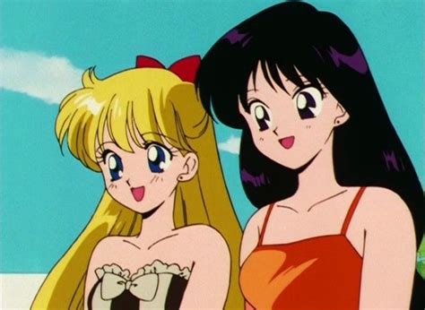 Sailor Moonrei And Minako In Swimsuit Sailor Moon S Sailor Sailor Moon Aesthetic