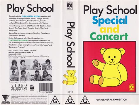 Abc For Kids Play School Special And Concert Kids Tvvhs Pal Video Ebay
