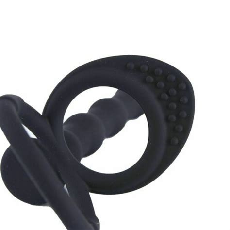 Silicone Double Penetration Rider Strap On Anal Beads Plug Cock Ring Dp