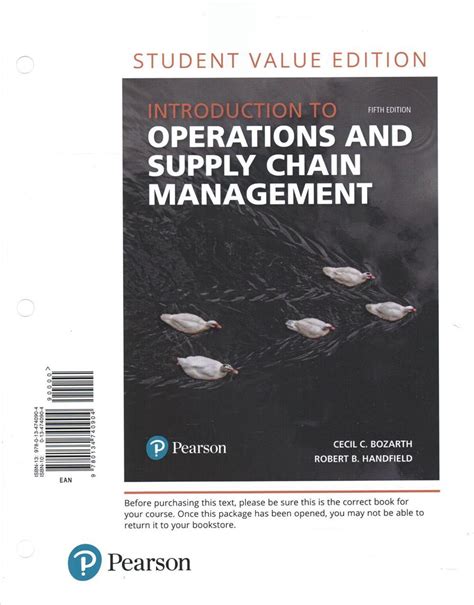 Introduction To Operations And Supply Chain Management Student Value