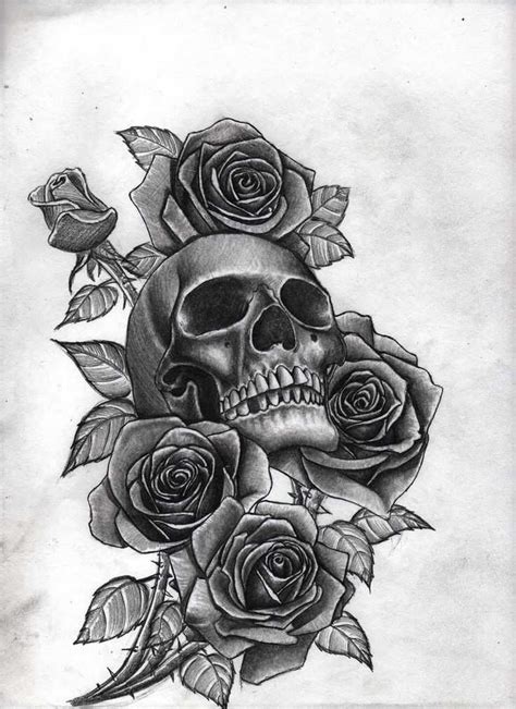 Best 25 Skull Rose Tattoos Ideas On Pinterest Skull And Roses Drawing