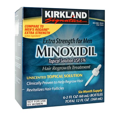 Minoxidil 5 For Men 6 X 60ml Bottles 6 Month Supply Kirkland