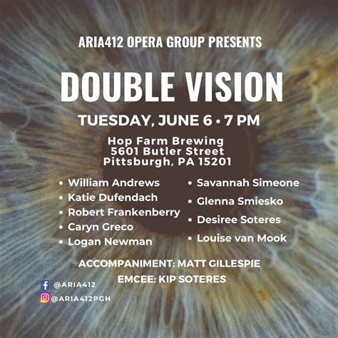 Jun 6 Aria412 Opera Presents Double Vision Pittsburgh Pa Patch