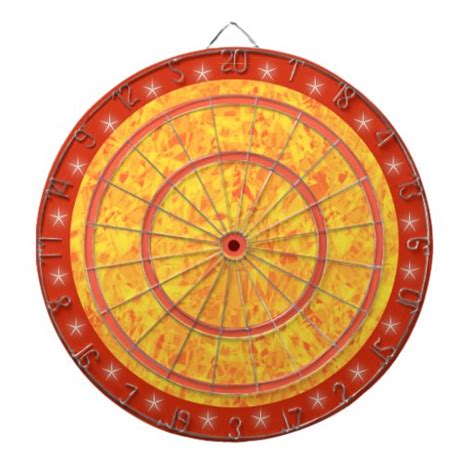 Orange and Yellow Star Regulation Dart Board | Zazzle